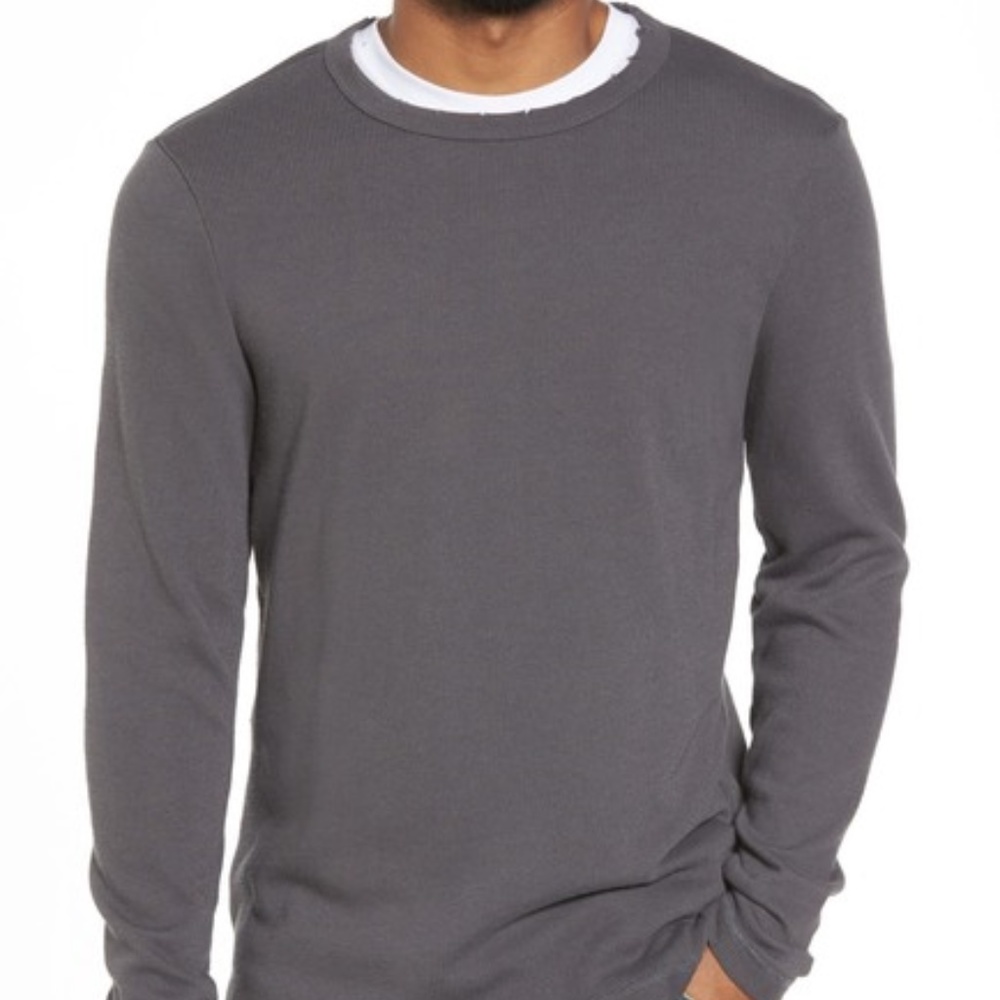 Treasure & Bond distressed Crew Neck Pullover